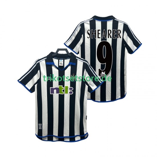 Newcastle United SHEARER 9 Retro 2000 2001 Herren Trikot Heim Kurzarm