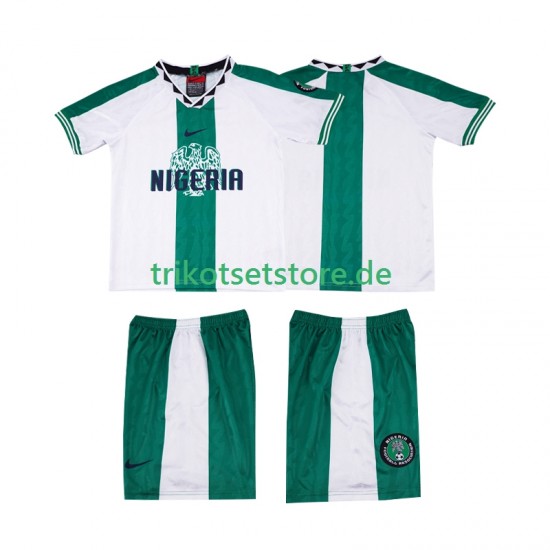 Nigeria Retro 1996 Kinder Trikotset Auswärts Kurzarm