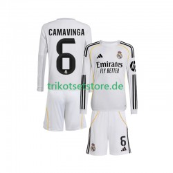 Real Madrid Camavinga 6 2025-2026 Kinder Trikotset Heim Langarm
