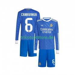 Real Madrid Camavinga 6 2025-2026 Kinder Trikotset Ausweich Langarm