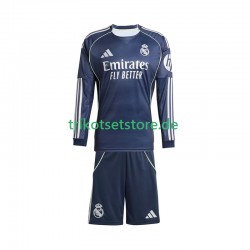 Real Madrid 2025-2026 Kinder Trikotset Auswärts Langarm
