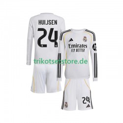 Real Madrid Huijsen 24 2025-2026 Kinder Trikotset Heim Langarm