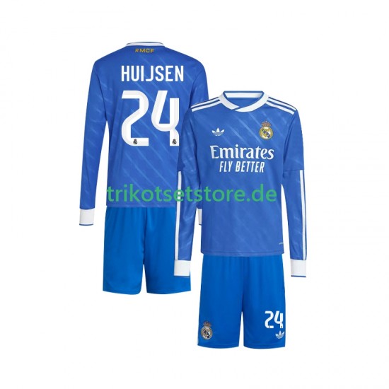 Real Madrid Huijsen 24 2025-2026 Kinder Trikotset Ausweich Langarm