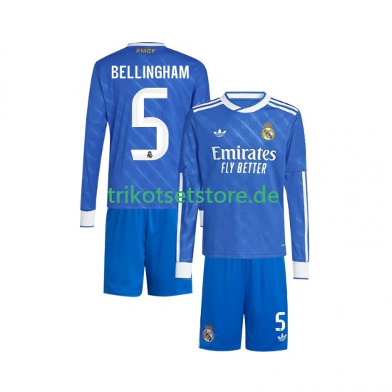Real Madrid Jude Bellingham 5 2025-2026 Kinder Trikotset Ausweich Langarm