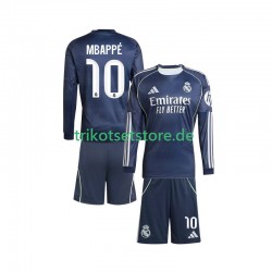 Real Madrid Mbappé Kylian 10 2025-2026 Kinder Trikotset Auswärts Langarm