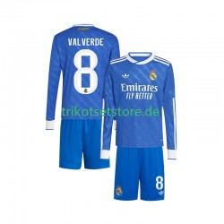Real Madrid Valverde 8 2025-2026 Kinder Trikotset Ausweich Langarm