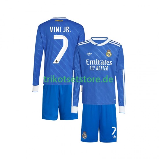 Real Madrid Vinicius Junior 7 2025-2026 Kinder Trikotset Ausweich Langarm