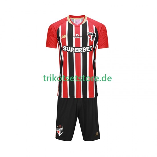 Sao Paulo 2025-2026 Kinder Trikotset Auswärts Kurzarm