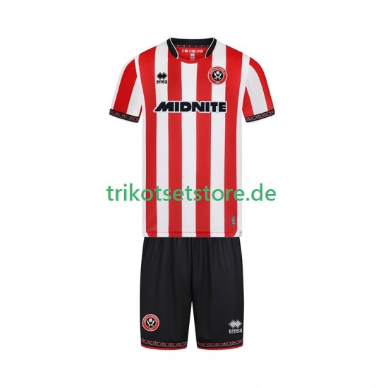 Sheffield United 2025-2026 Kinder Trikotset Heim Kurzarm
