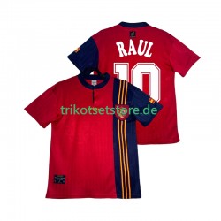 Spanien RAUL 10 Retro 1996 Herren Trikot Heim Kurzarm