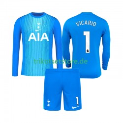 Tottenham Hotspur Torwart Guglielmo Vicario 1 2025-2026 Kinder Trikotset Auswärts Langarm