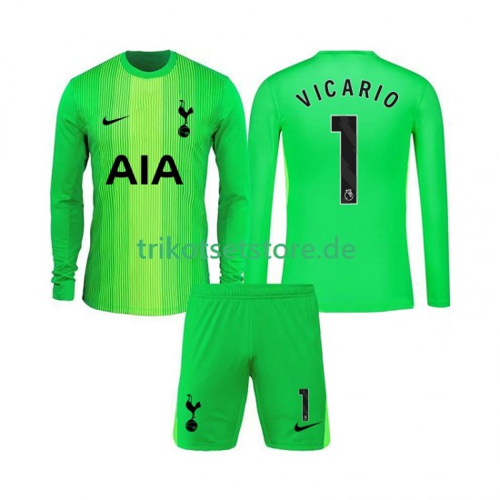 Tottenham Hotspur Torwart Guglielmo Vicario 1 2025-2026 Kinder Trikotset Heim Langarm