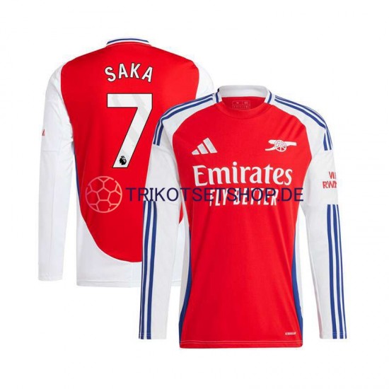 Arsenal Bukayo Saka 7 2024-2025 Herren Trikot Heim Rot Langarm