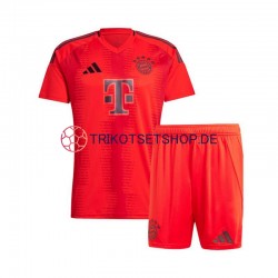 FC Bayern München 2024-2025 Kinder Trikotset Heim Rot Kurzarm