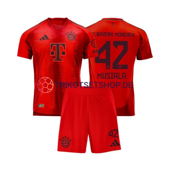 FC Bayern München Jamal Musiala 42 2024-2025 Kinder Trikotset Heim Rot Kurzarm