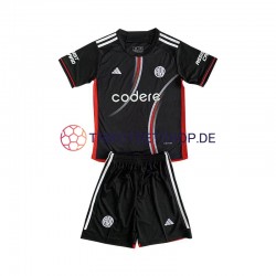 River Plate 2024-2025 Kinder Trikotset Ausweich Schwarz Kurzarm