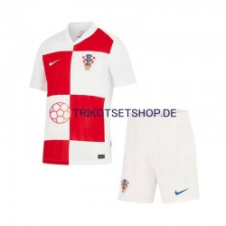 Kroatien Euro 2024 Kinder Trikotset Heim Kurzarm