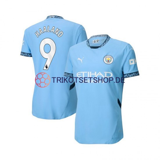Manchester City Erling Haaland 9 2024-2025 Herren Trikot Heim Blau Kurzarm