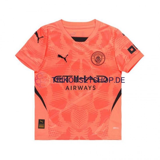 Manchester City Torwart 2024-2025 Herren Trikot Auswärts Orange Kurzarm