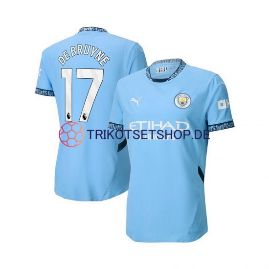Manchester City Kevin De Bruyne 17 2024-2025 Herren Trikot Heim Blau Kurzarm