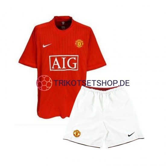 Manchester United Retro 2007 Kinder Trikotset Heim Kurzarm