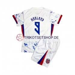 Norwegen Erling Haaland 9 2024 Kinder Trikotset Auswärts Kurzarm