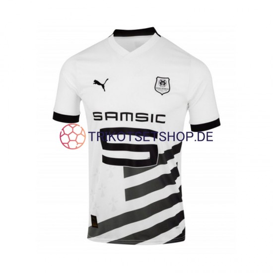 Stade Rennes 2023-2024 Herren Trikot Auswärts Weiß Kurzarm