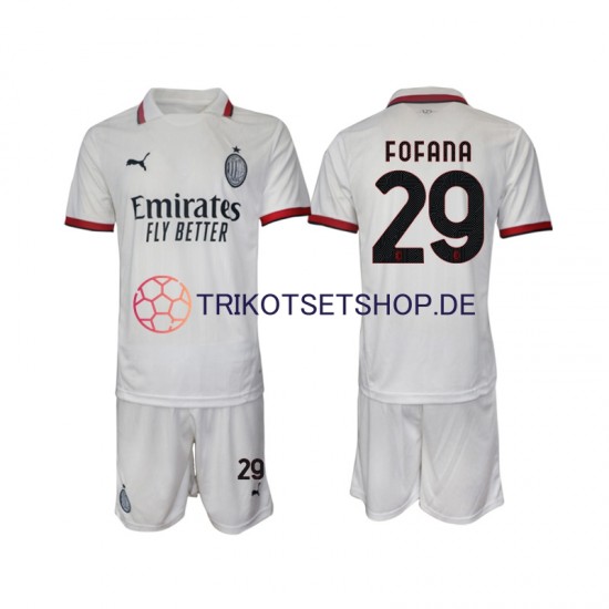 AC Mailand Fofana 29 2024-2025 Kinder Trikotset Auswärts Kurzarm