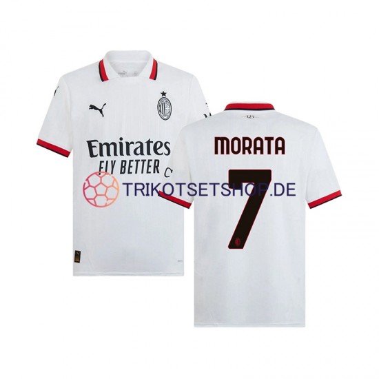 AC Mailand Morata 7 2024-2025 Herren Trikot Auswärts Kurzarm
