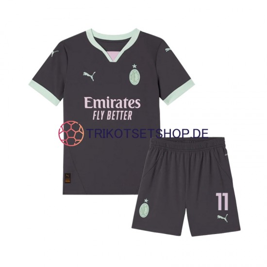 AC Mailand Pulisic 11 2024-2025 Kinder Trikotset Ausweich Kurzarm