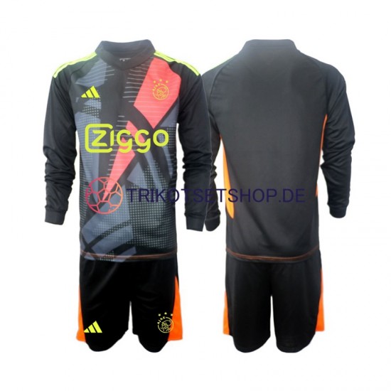 Ajax Amsterdam Torwart 2024-2025 Kinder Trikotset Heim Langarm