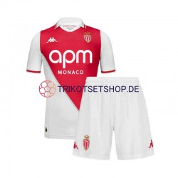 AS Monaco 2024-2025 Kinder Trikotset Heim Kurzarm