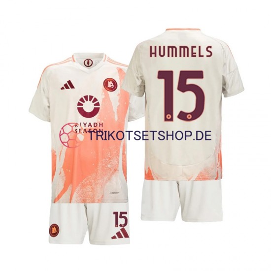 AS Rom Mats Hummels 15 2024-2025 Kinder Trikotset Auswärts Kurzarm