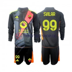 AS Rom Torwart Mile Svilar 99 2024-2025 Kinder Trikotset Heim Langarm