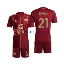 AS Rom Paulo Dybala 21 2024-2025 Kinder Trikotset Heim Kurzarm