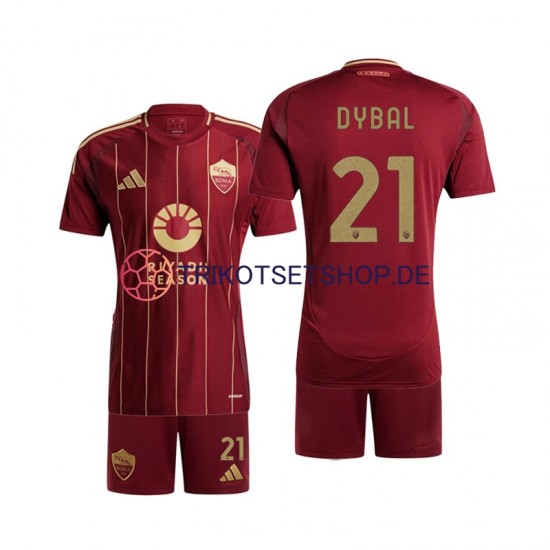 AS Rom Paulo Dybala 21 2024-2025 Kinder Trikotset Heim Kurzarm
