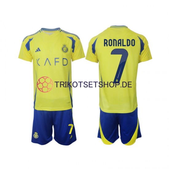 Al Nassr Cristiano Ronaldo 7 2024-2025 Kinder Trikotset Heim Kurzarm