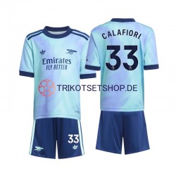 Arsenal Calafiori 33 2024-2025 Kinder Trikotset Ausweich Kurzarm