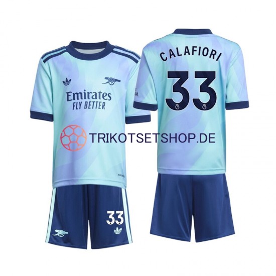 Arsenal Calafiori 33 2024-2025 Kinder Trikotset Ausweich Kurzarm