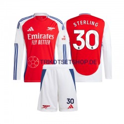 Arsenal Raheem Sterling 30 2024-2025 Kinder Trikotset Heim Langarm