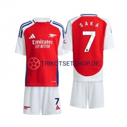 Arsenal Saka 7 2024-2025 Kinder Trikotset Heim Kurzarm