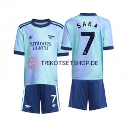 Arsenal Saka 7 2024-2025 Kinder Trikotset Ausweich Kurzarm