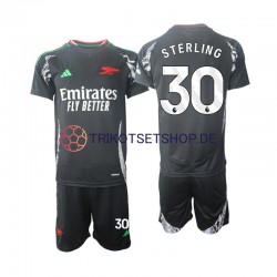 Arsenal Sterling 30 2024-2025 Kinder Trikotset Auswärts Kurzarm