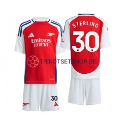 Arsenal Sterling 30 2024-2025 Kinder Trikotset Heim Kurzarm