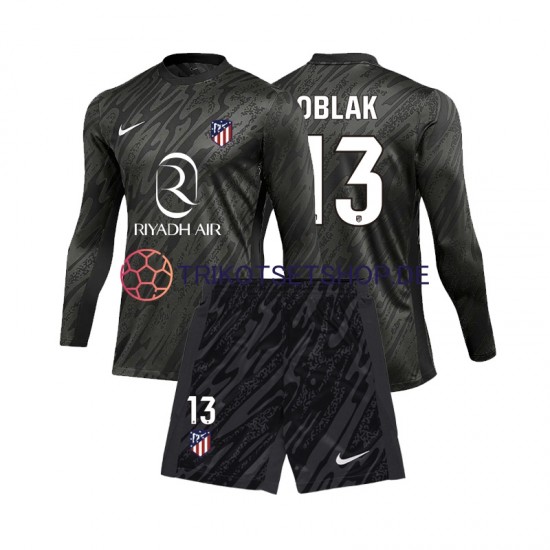 Atlético Madrid Torwart Jan Oblak 13 2024-2025 Kinder Trikotset Heim Langarm