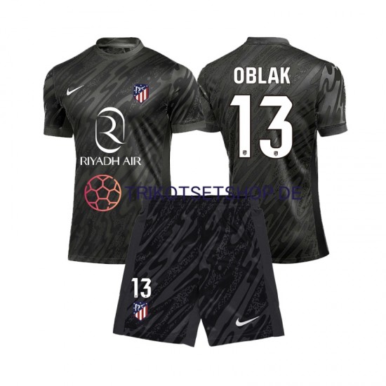 Atlético Madrid Torwart Jan Oblak 13 2024-2025 Kinder Trikotset Heim Kurzarm