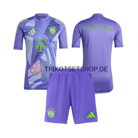 FC Bayern München Torwart 2024-2025 Kinder Trikotset Auswärts Kurzarm