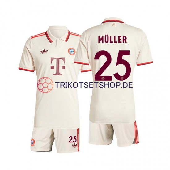 FC Bayern München Muller 25 2024-2025 Kinder Trikotset Ausweich Kurzarm