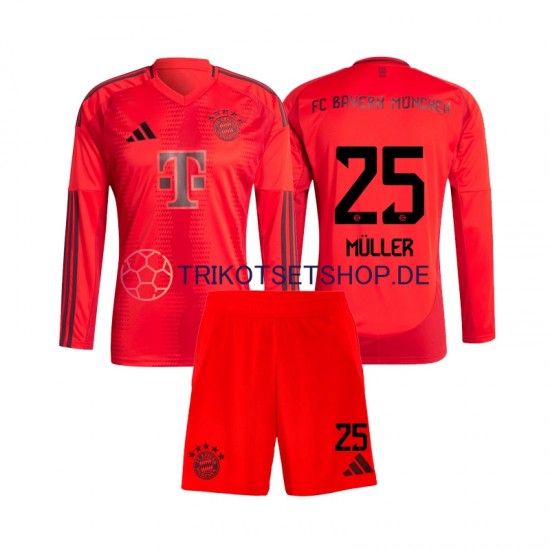 FC Bayern München Thomas Muller 25 2024-2025 Kinder Trikotset Heim Langarm