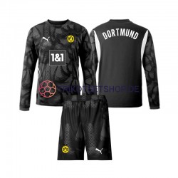 Borussia Dortmund Torwart 2024-2025 Kinder Trikotset Viertes Langarm
